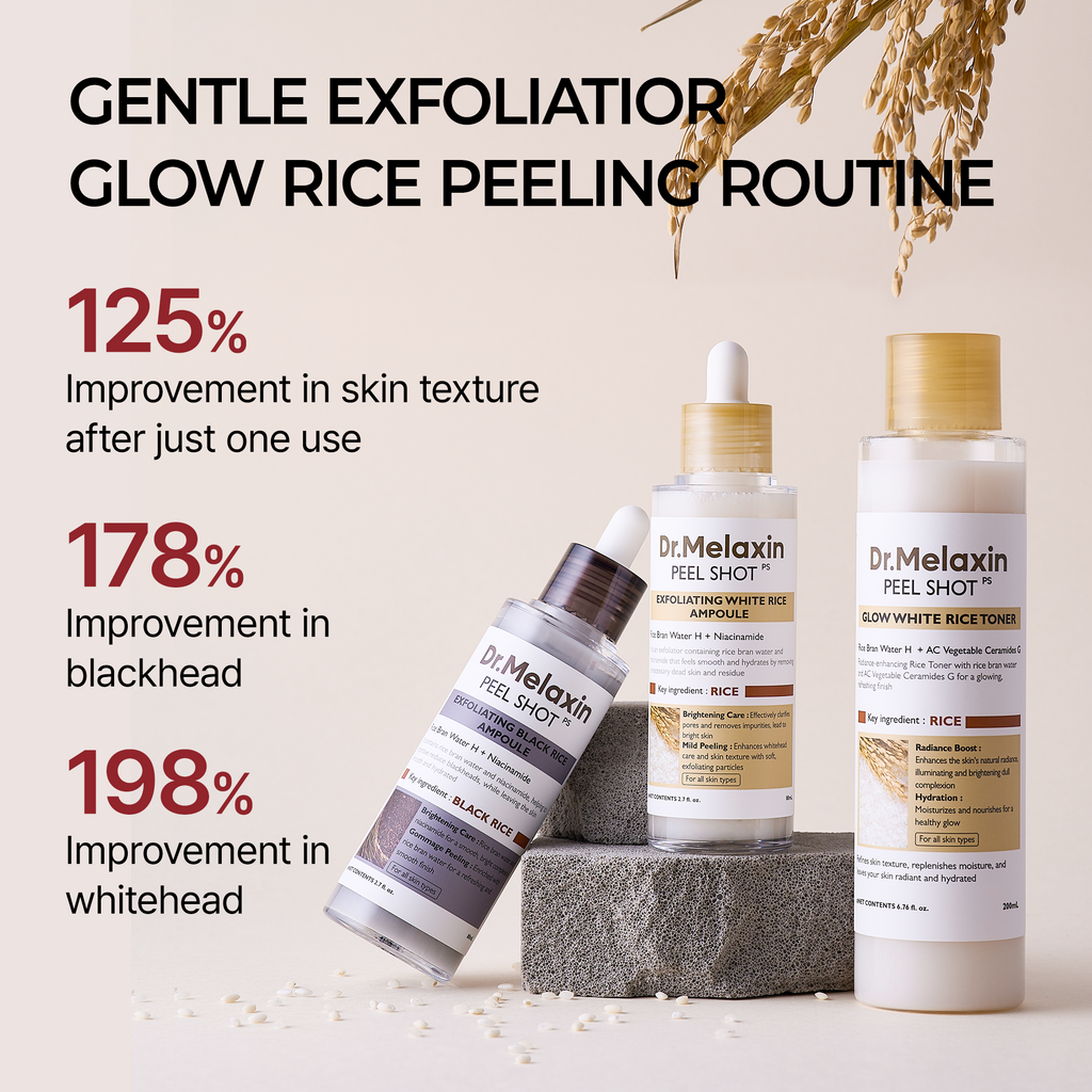 Peel Shot Glow – En lysende ansigtsserie med risekstrakter