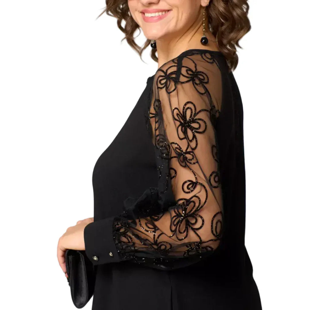Elyndra | Elegant Sort Blondekjole