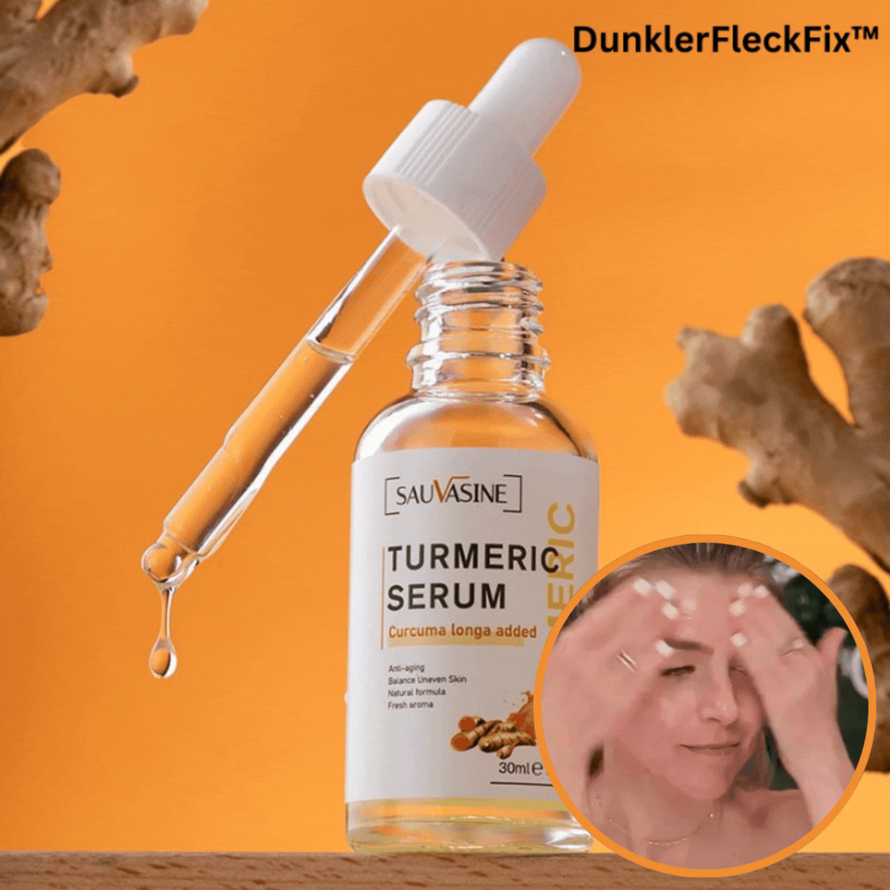 Ansigtsserum med gurkemeje og citronolie