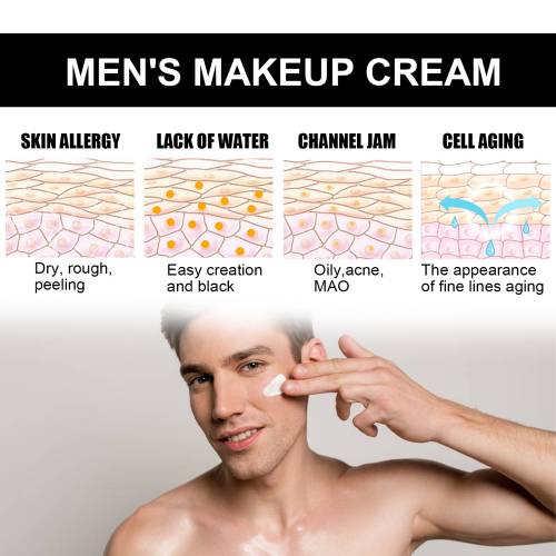 Tone-up creme til mænd, ikke fedtet