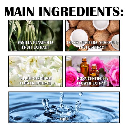 Lilje roll-on parfume med vanilje og kokos