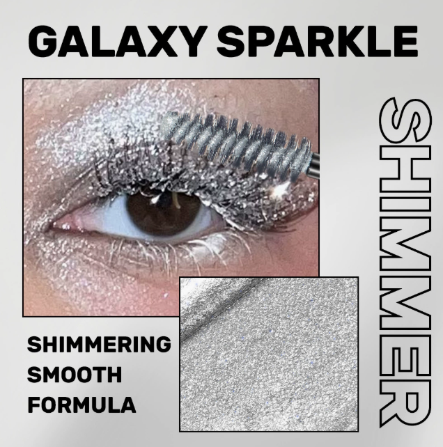 Glimmermascara, vandfast topcoat