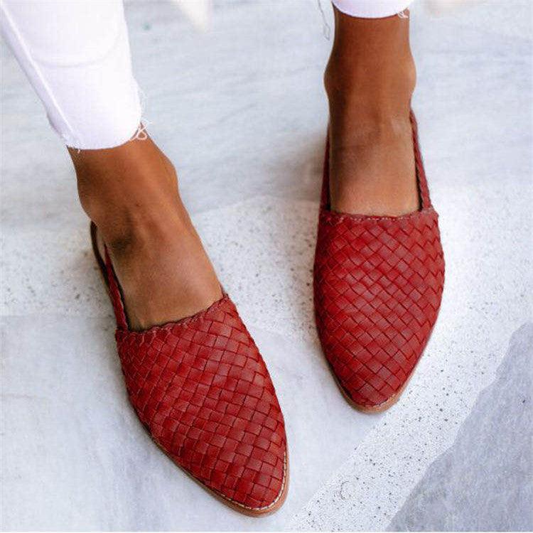 Karen | Komfortable Vævede Slingback Flats