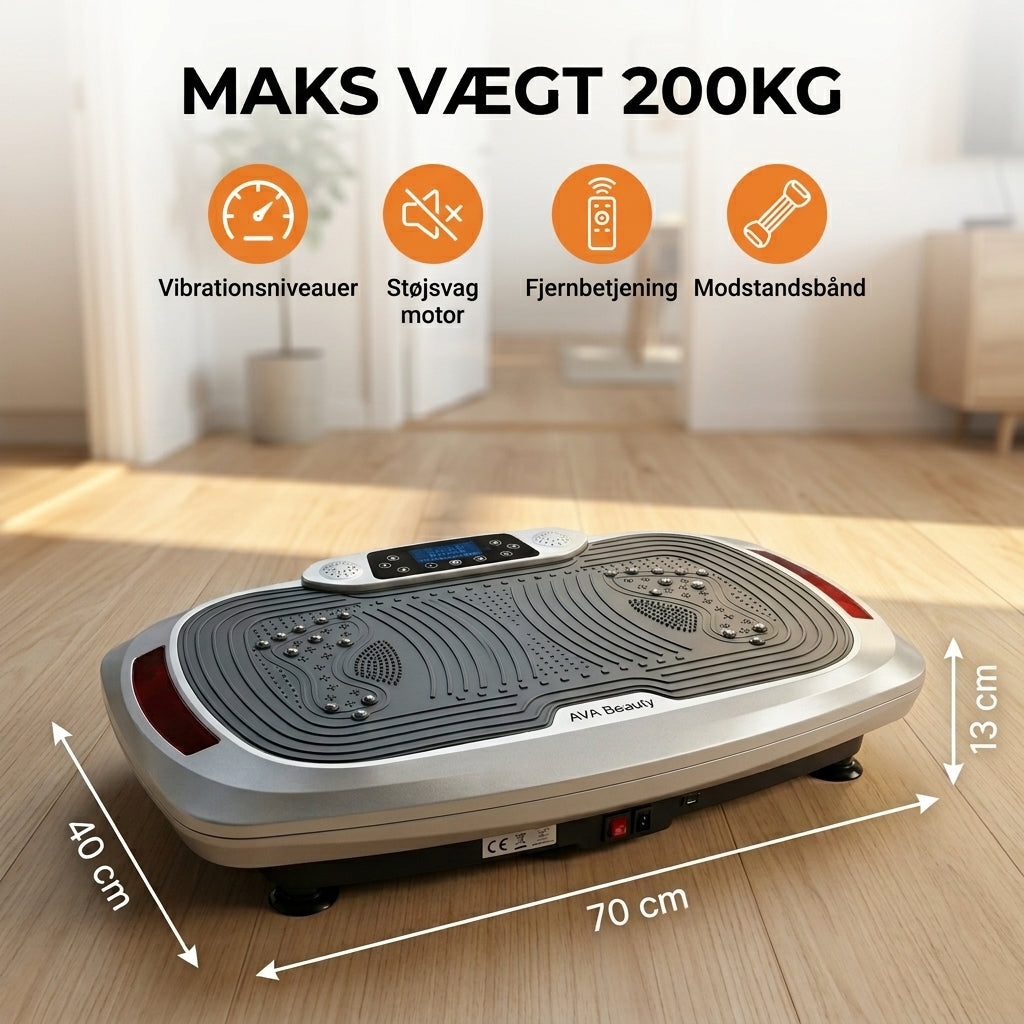 Vibrationstræner Max - Flere vibrationer & 200 kg kapacitet