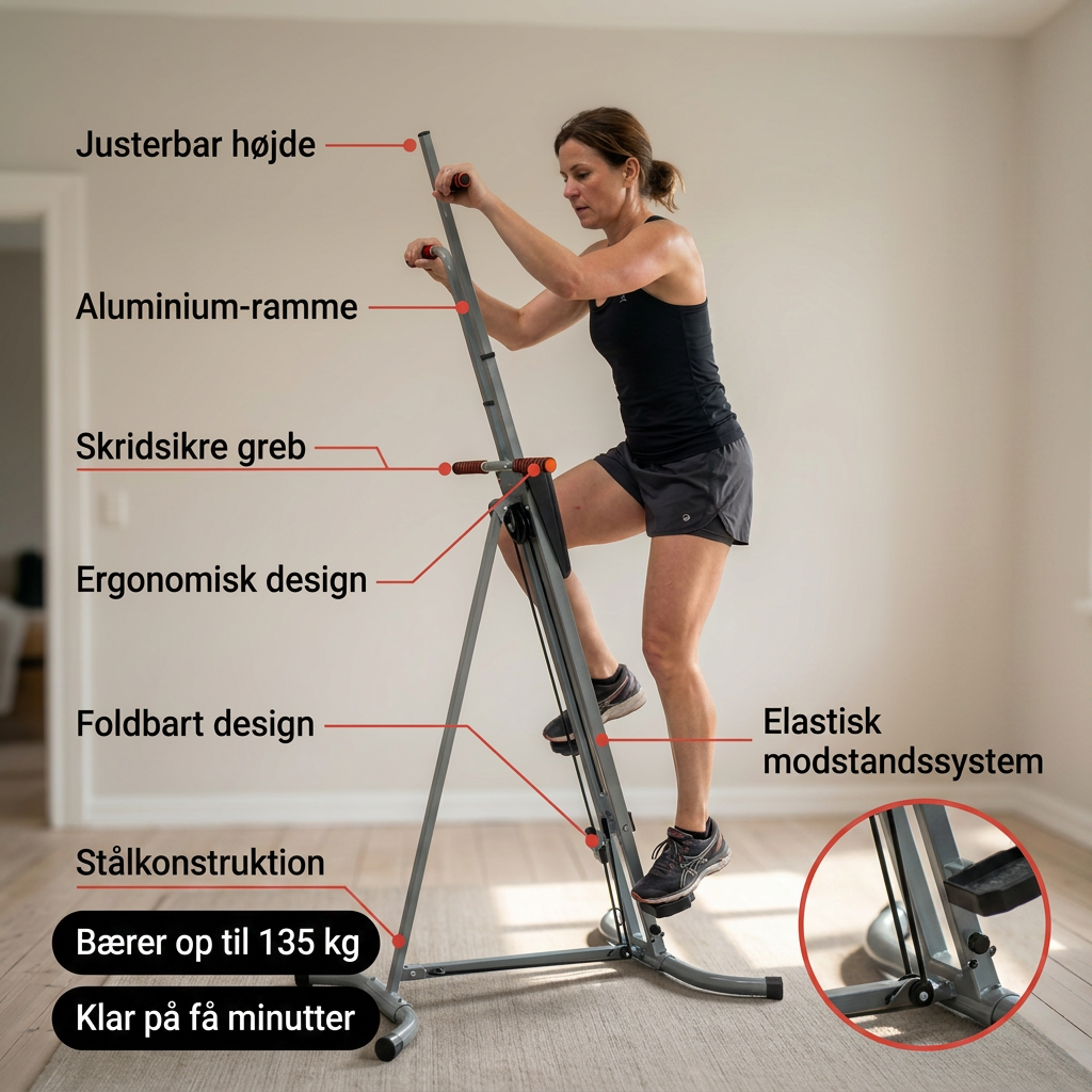 Vertikal Klatremaskine – Hjemmetræning til hele kroppen uden fitnessabonnement