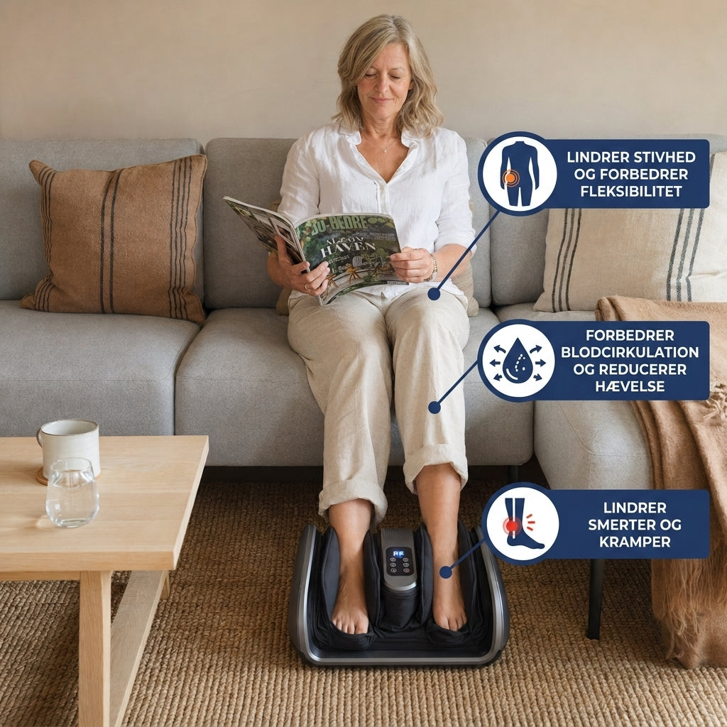 AVA Fodmassager Pro – Varmende shiatsumassage til fødder og lægge