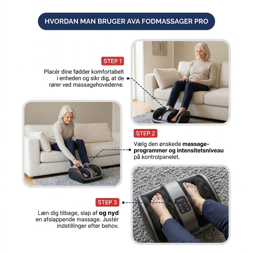 AVA Fodmassager Pro – Varmende shiatsumassage til fødder og lægge