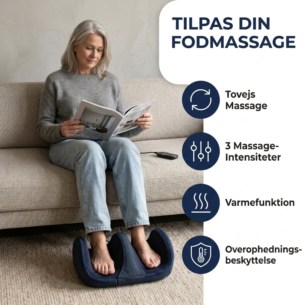 Kompakt Fod- og Lægmassager med Varme og Shiatsumassage