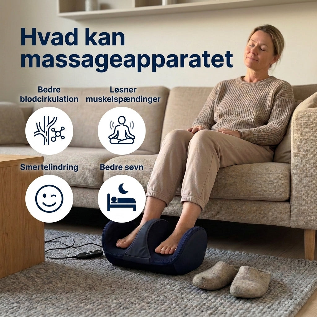 Kompakt Fod- og Lægmassager med Varme og Shiatsumassage