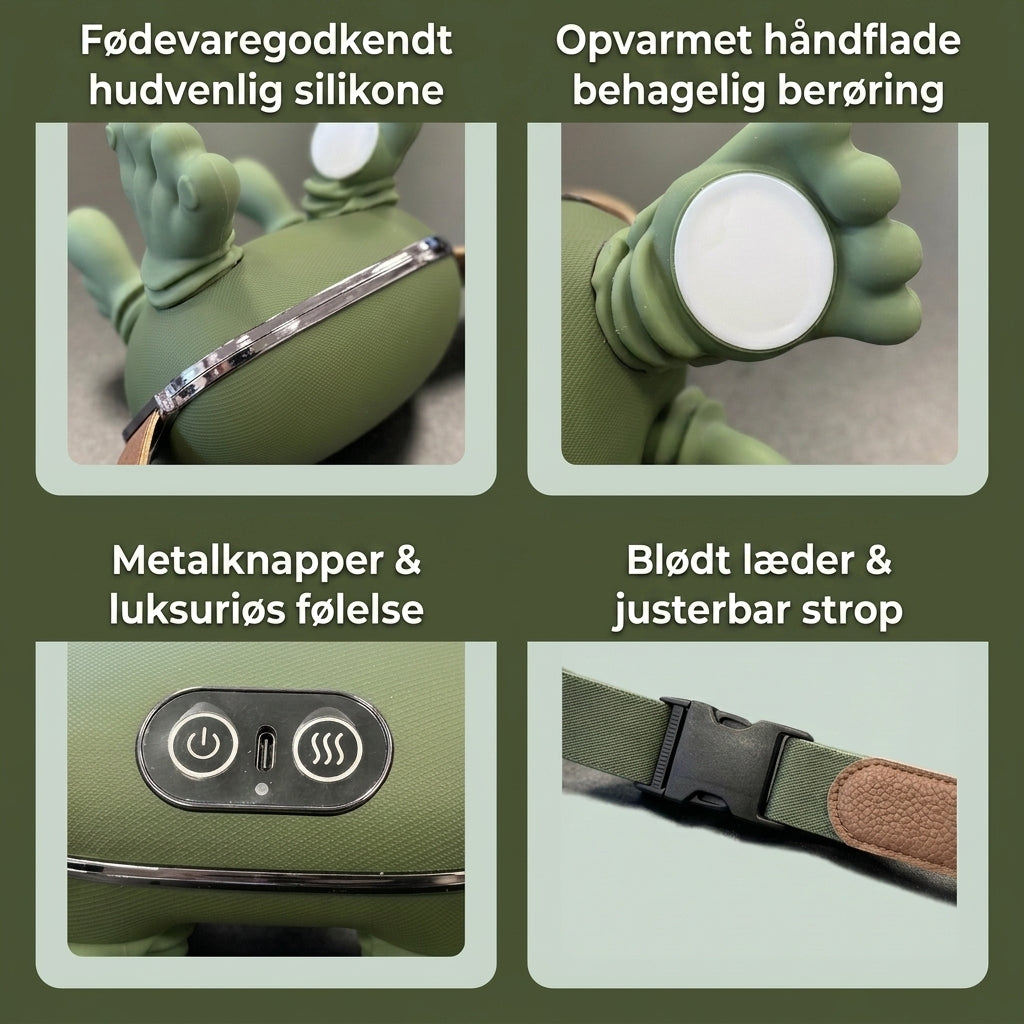 Bærbar Shiatsu Massager - til Nakke, Skuldre & Ryg med Varme