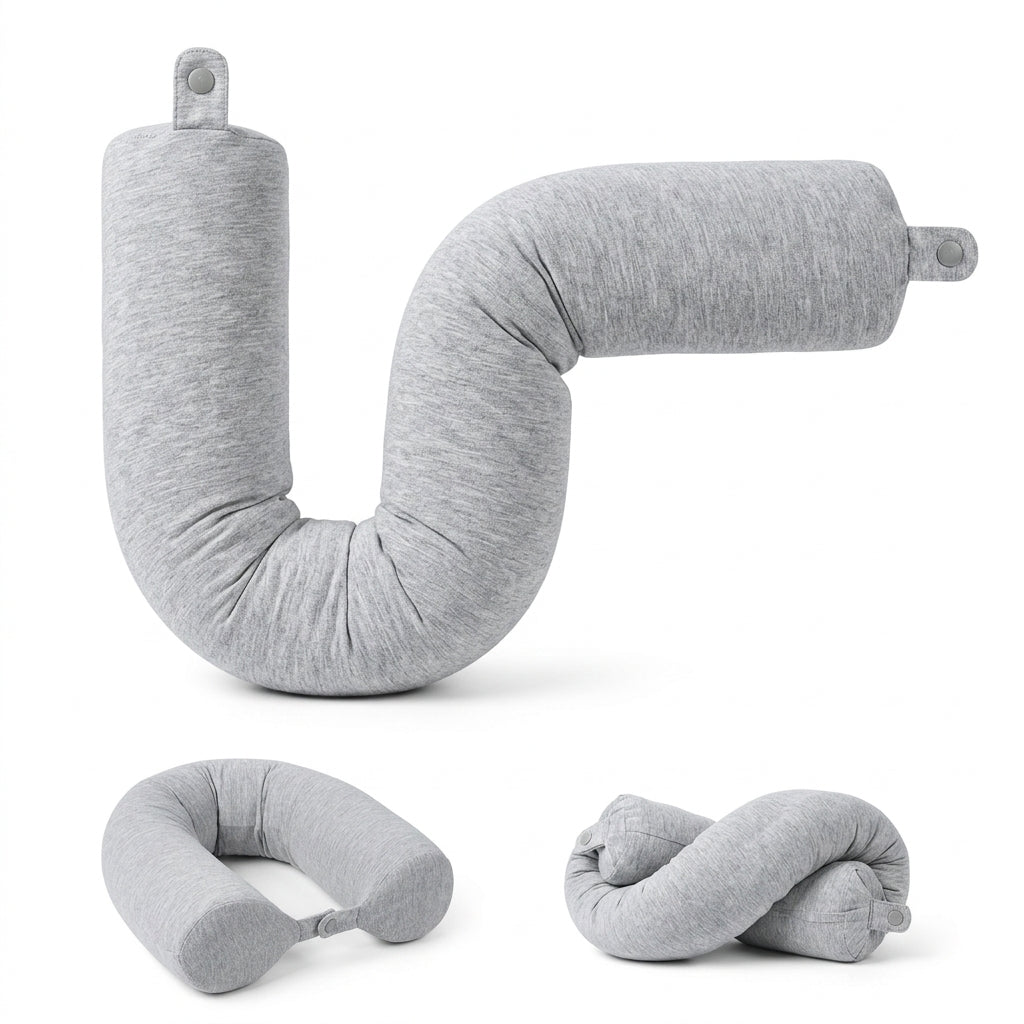 Nakkepude af Memory Foam med Bøjelig Kerne - God på farten og derhjemme