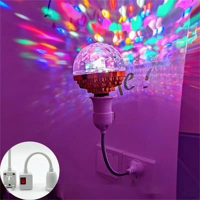 Roterende RGB LED-pære med stroboskopeffekt