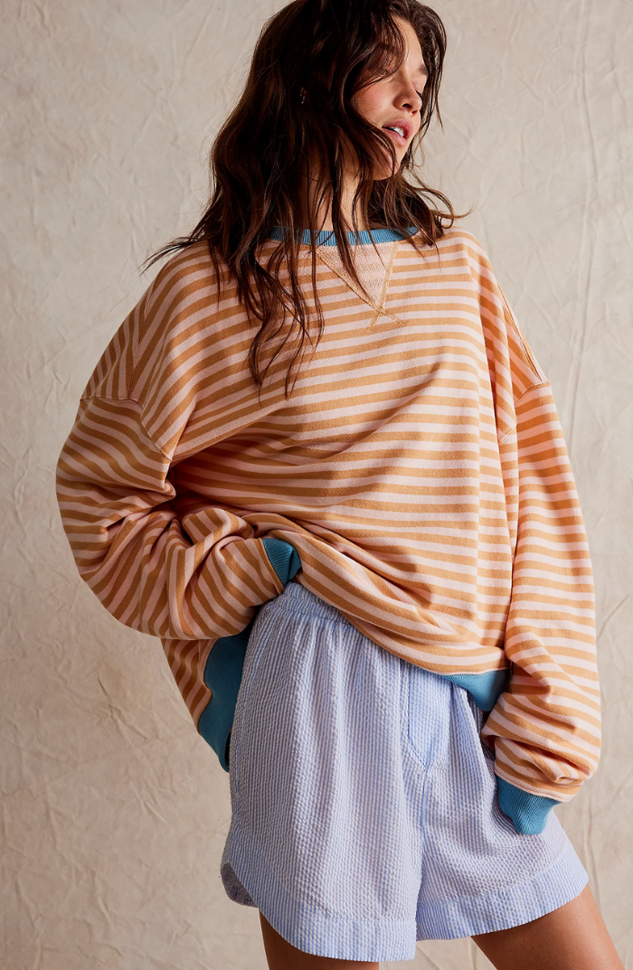 LENA Oversized stribet sweater