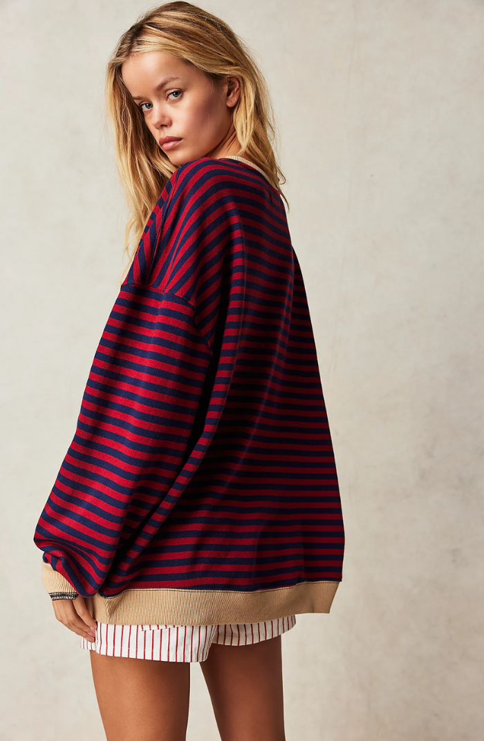 LENA Oversized stribet sweater