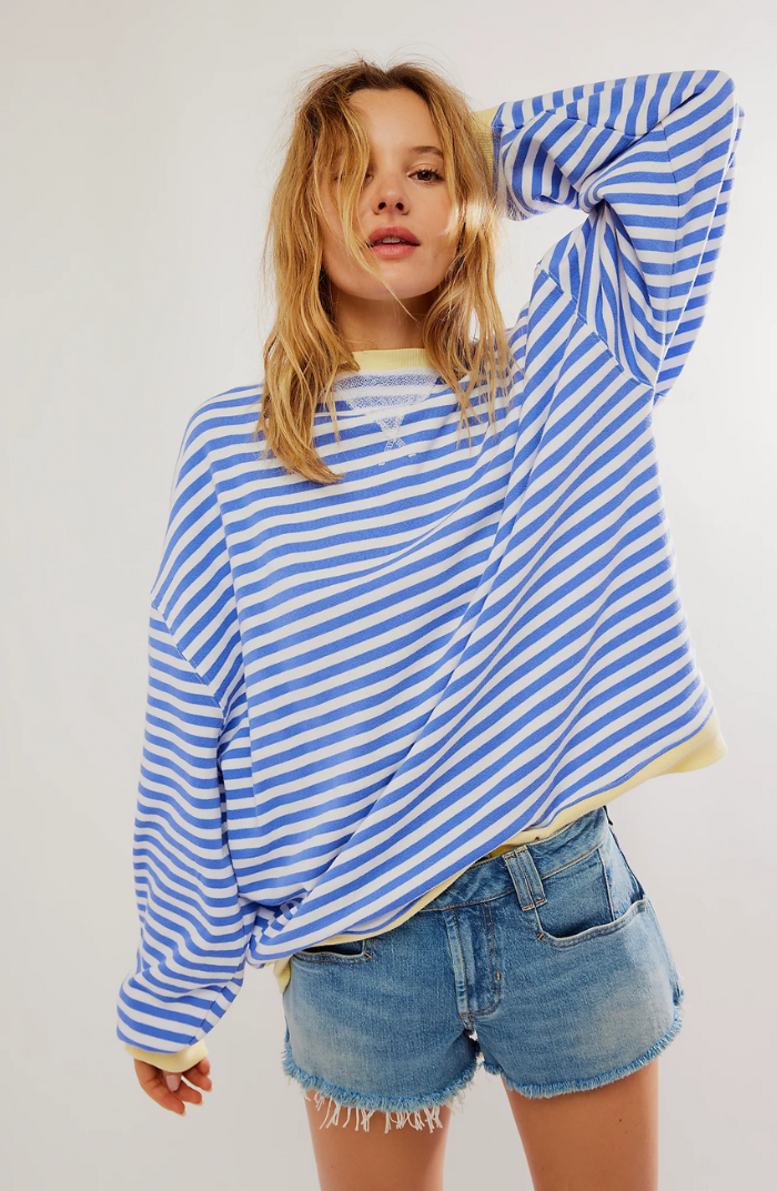 LENA Oversized stribet sweater