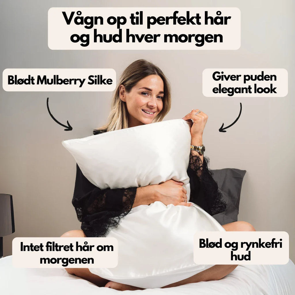 Silke Pudebetræk (60x63 cm) - Skånsomt betræk godt for hud og hår