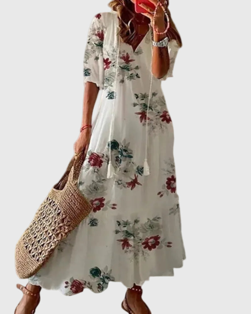 Amalia | Boho Vintage Sommer Maxikjole