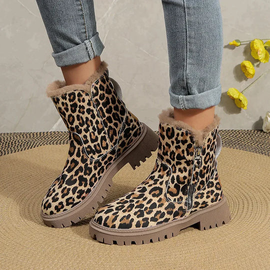 Emilie | Stilfulde Leopard Støvler