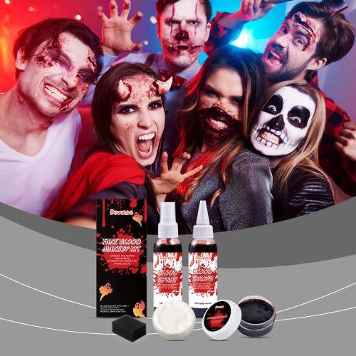 Halloween kunstigt blod makeup-sæt