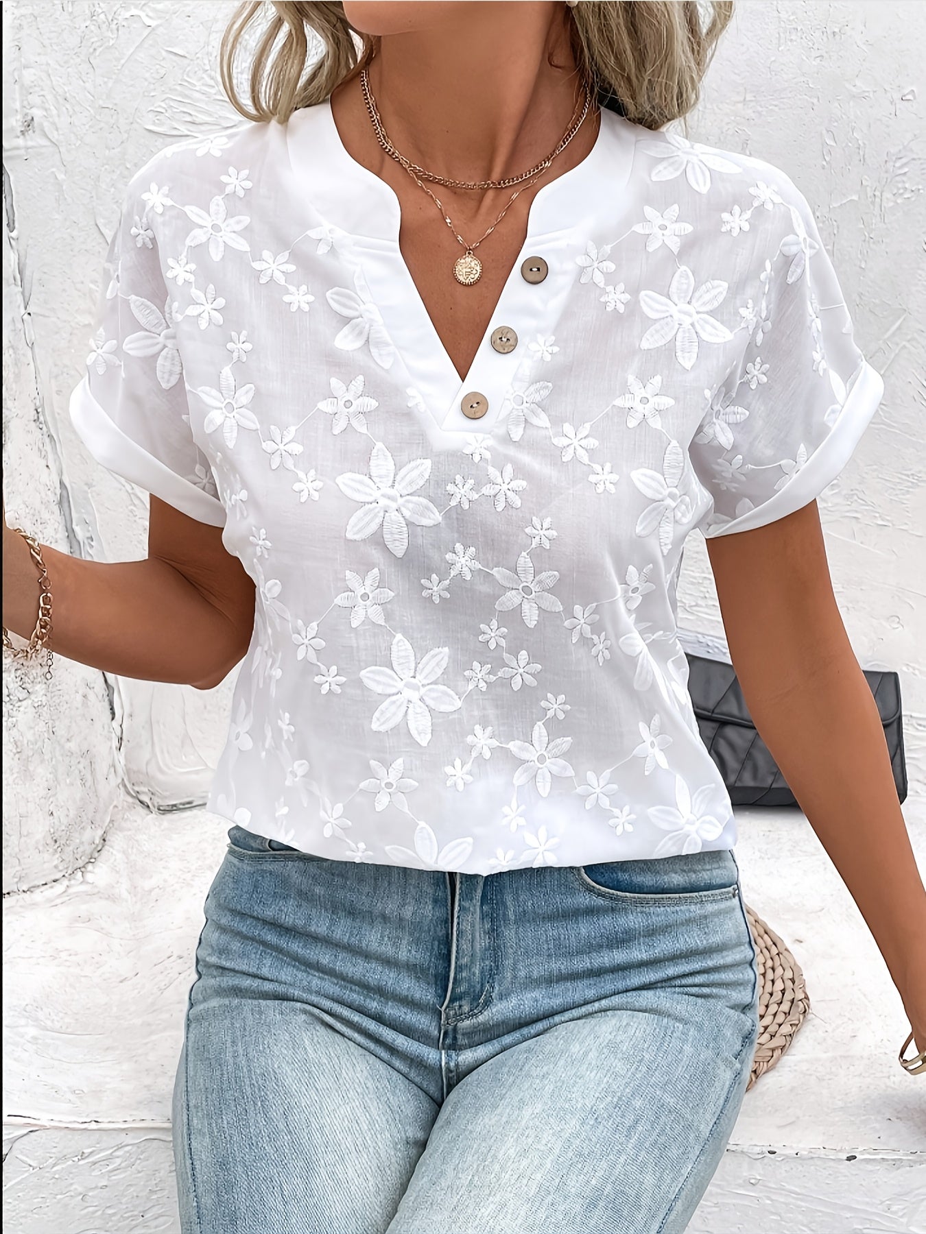 Jade | Elegant Hvid Bluse