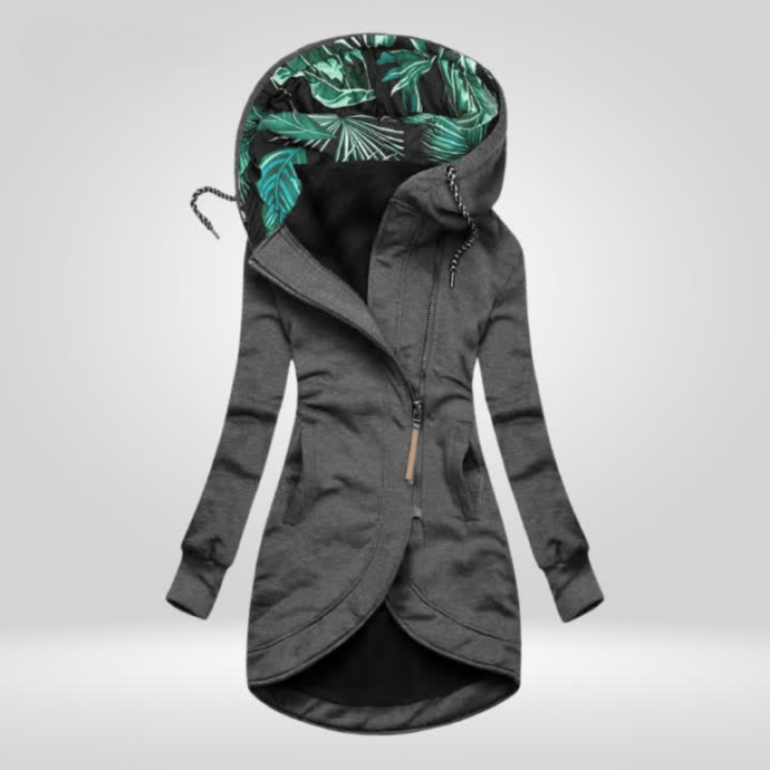 Aysha | Stilfuld Lang Hoodie Jakke