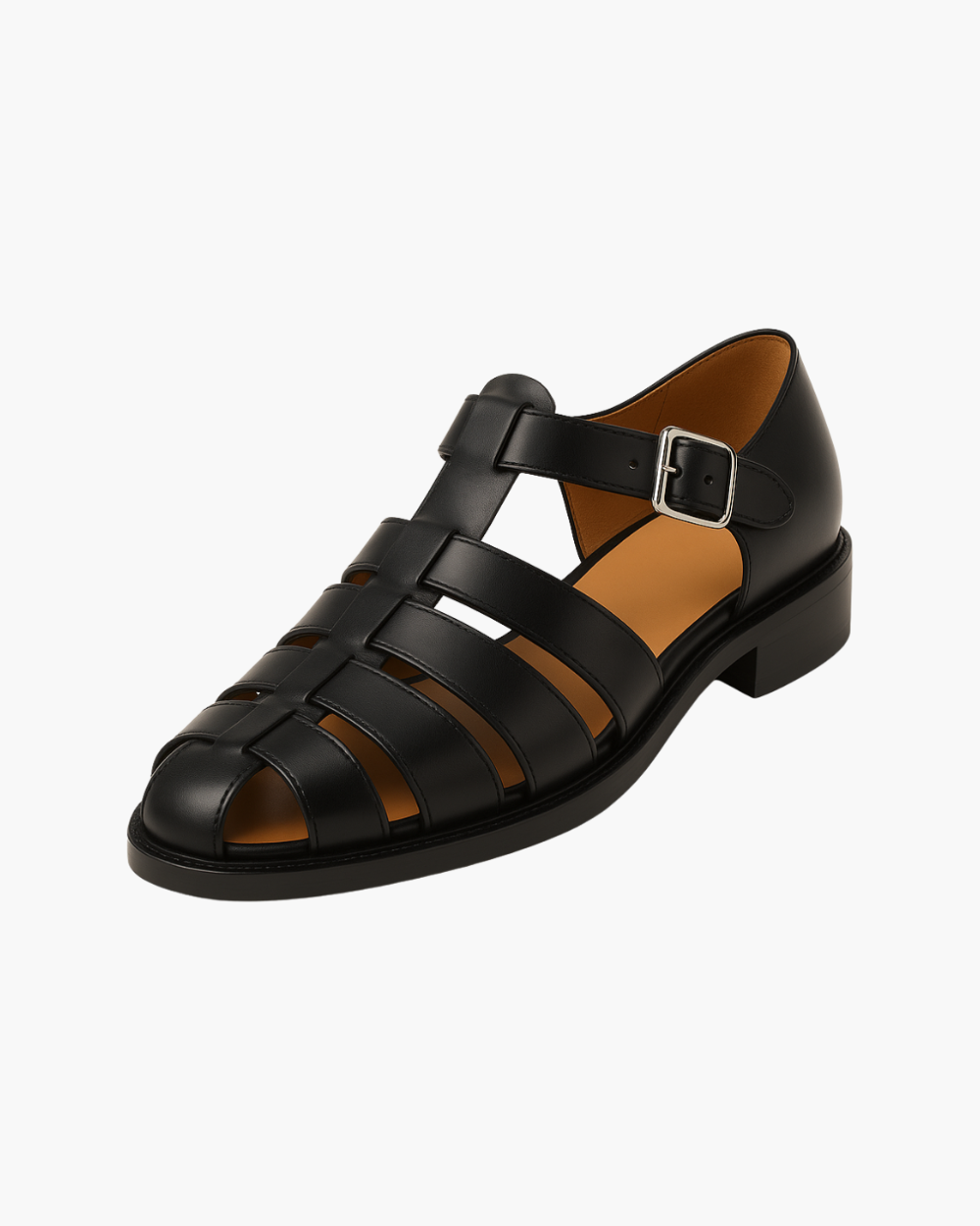 Renaud | Elegant lukket sandal med rem og spænde