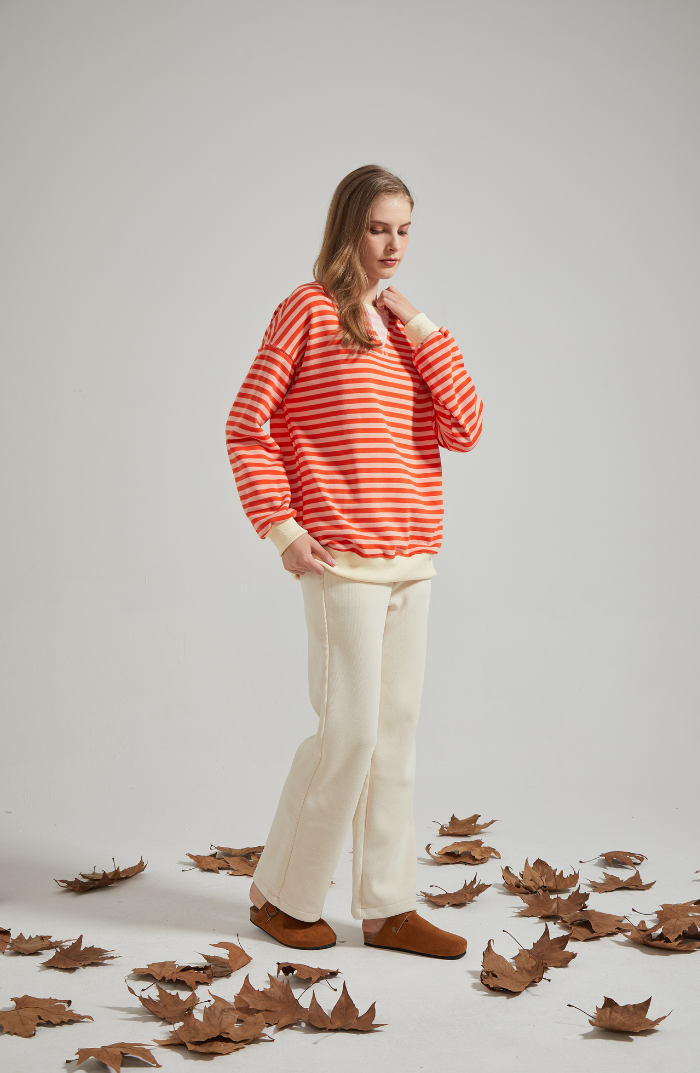 LENA Oversized stribet sweater