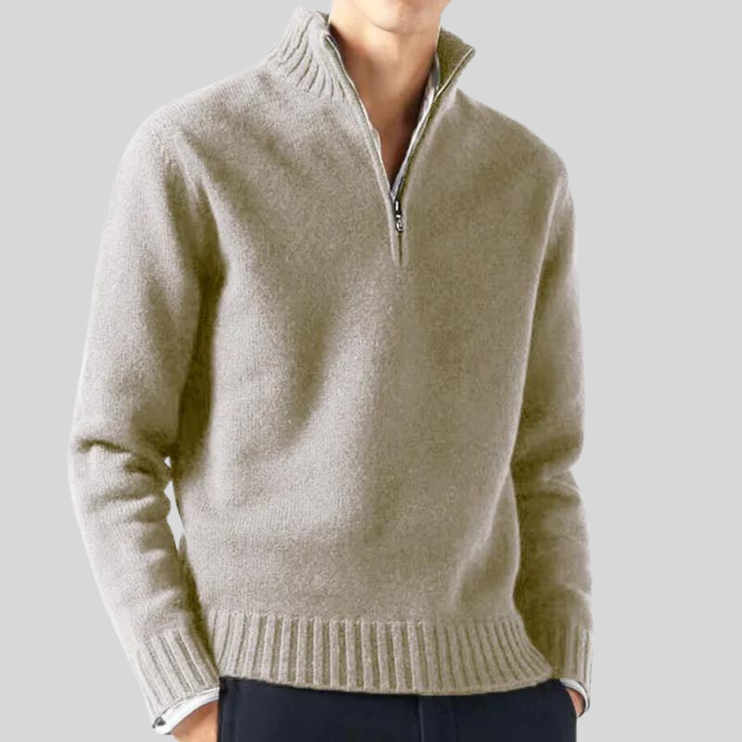 Andreas | Luksuriøs halv-zip sweater
