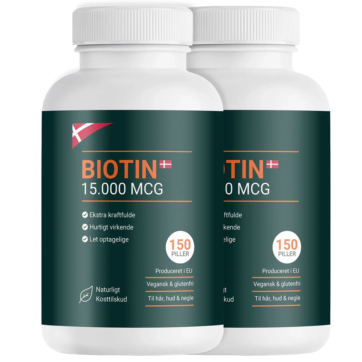 Biotin 15.000 MCG - Højstyrke Biotin kapsler til sundt hår, hud og negle (300 stk.)
