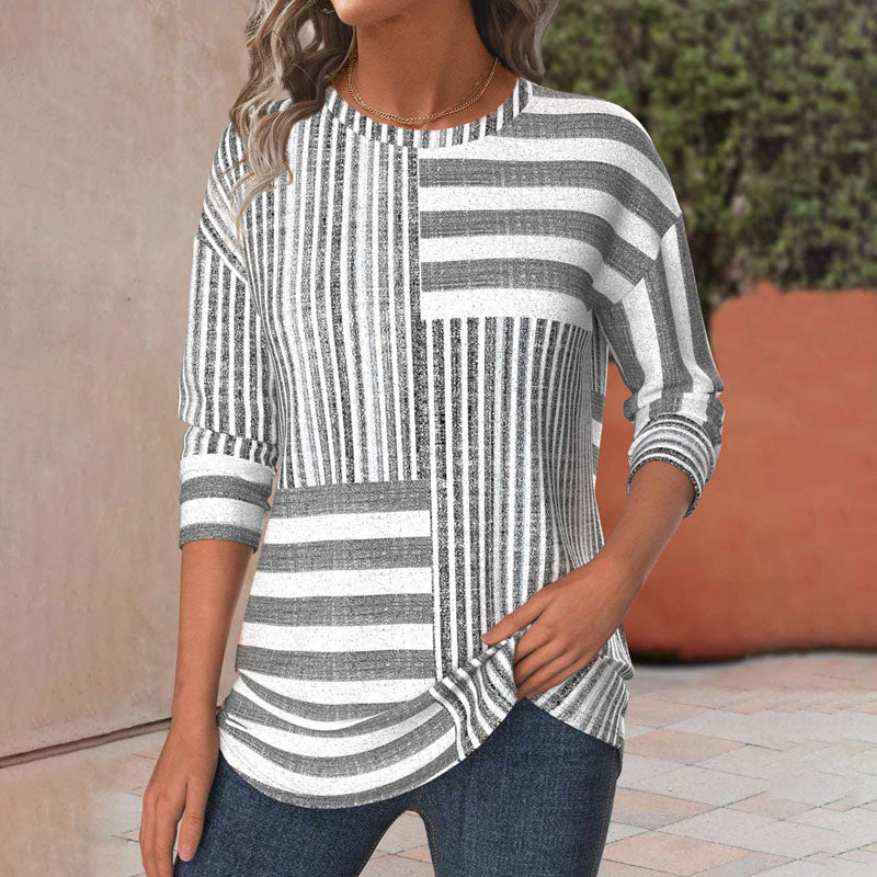 Jacqueline – Stribet, åndbar bluse