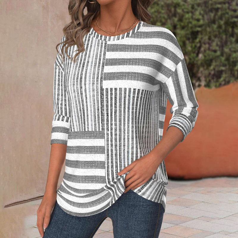 Jacqueline – Stribet, åndbar bluse