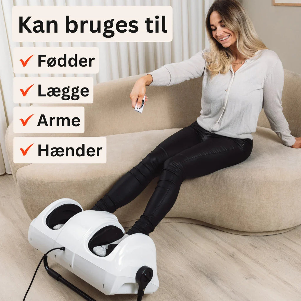 Fod- og lægmassageapparat med fjernbetjening (CONTENT)