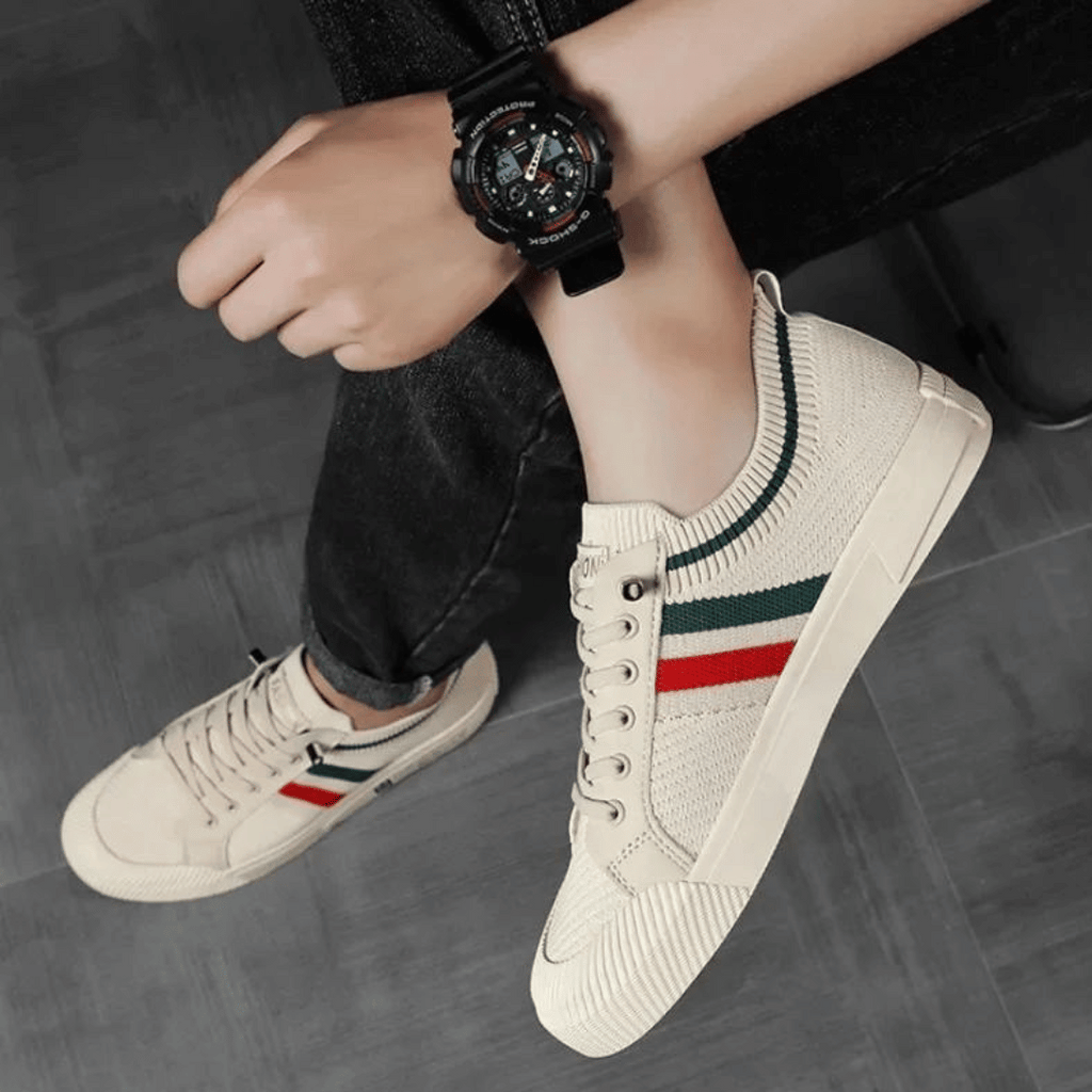 Jon | Stilfulde Stribede Sneakers