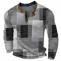Luca | Grafische Patchwork Longsleeve Polo