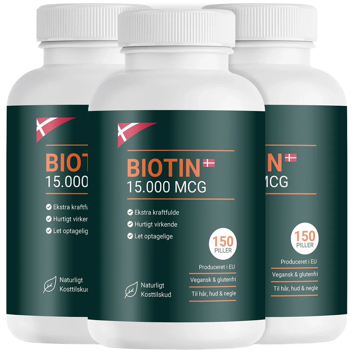 Biotin 15.000 MCG - Højstyrke Biotin kapsler til sundt hår, hud og negle (300 stk.)