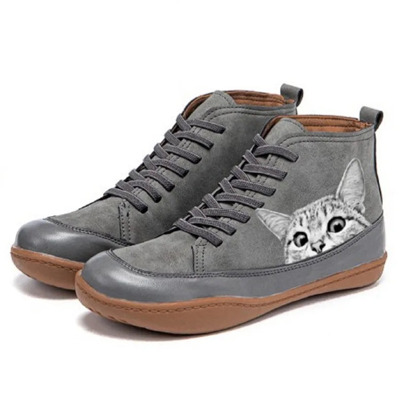 Fenna | Legende sneakers med katteprint