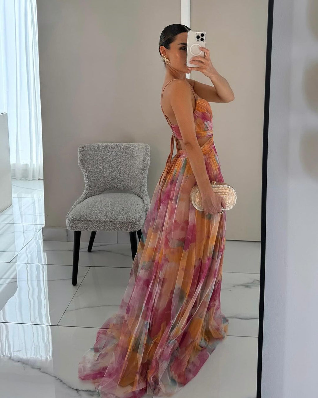 Giselle – Sommerlig maxikjole med blomsterprint