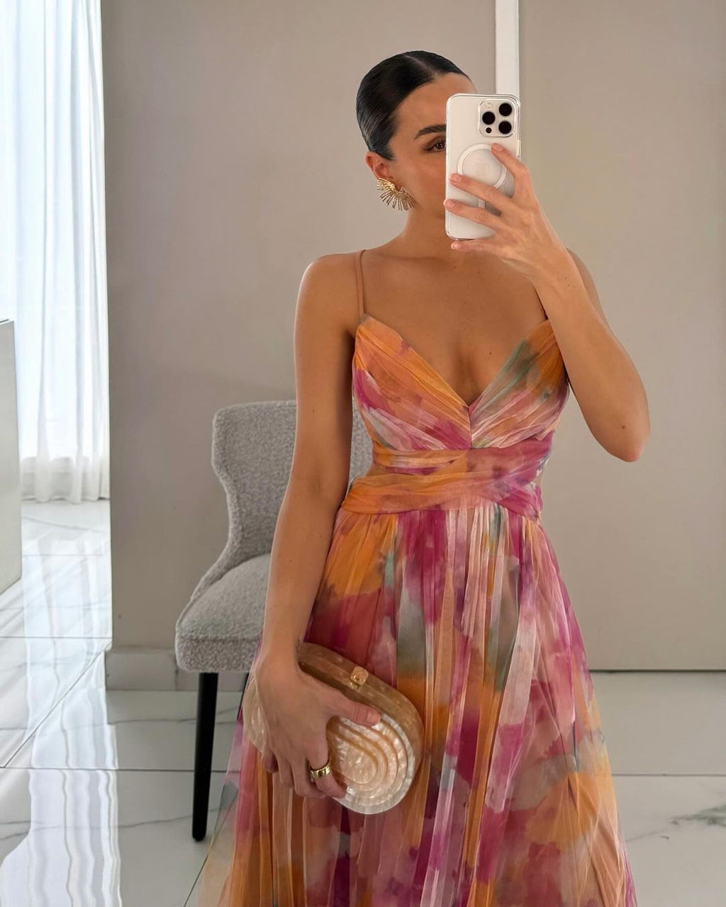 Giselle – Sommerlig maxikjole med blomsterprint