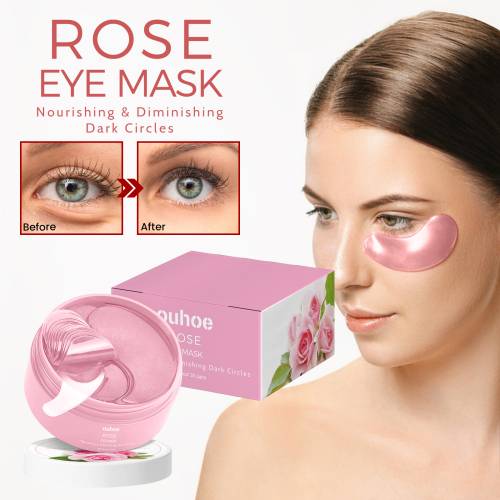 Lyserød rose øjenpads