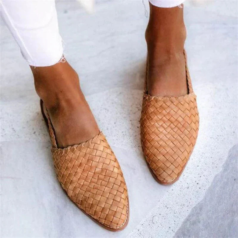 Lisa | Stilfulde Vævede Slingback-Flade Sko