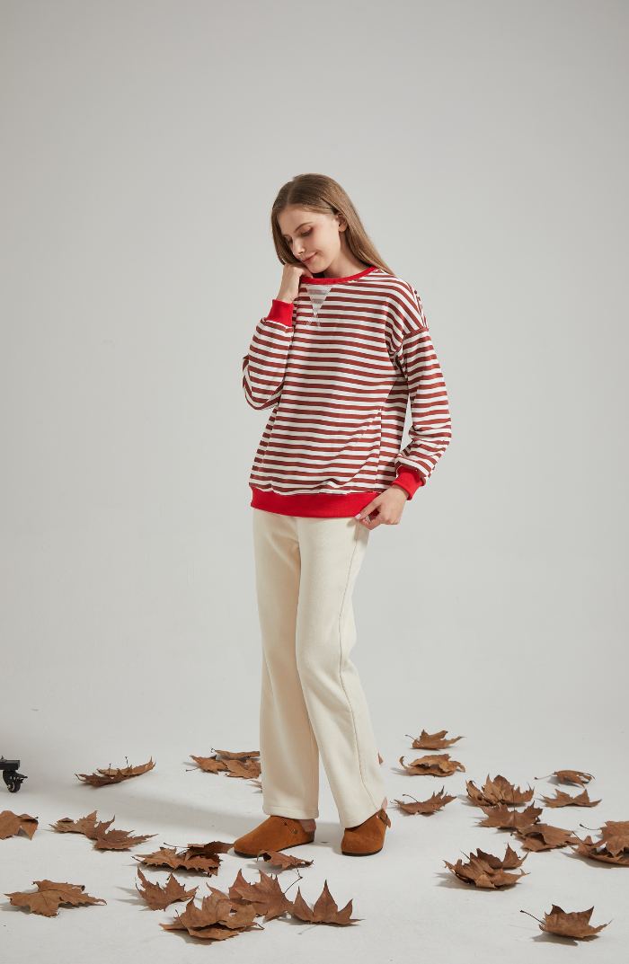 LENA Oversized stribet sweater