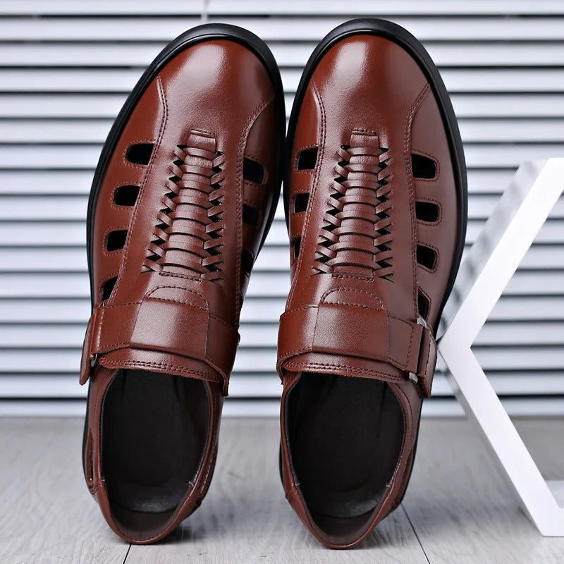 Steffen | Brune Læder Sport Sandaler