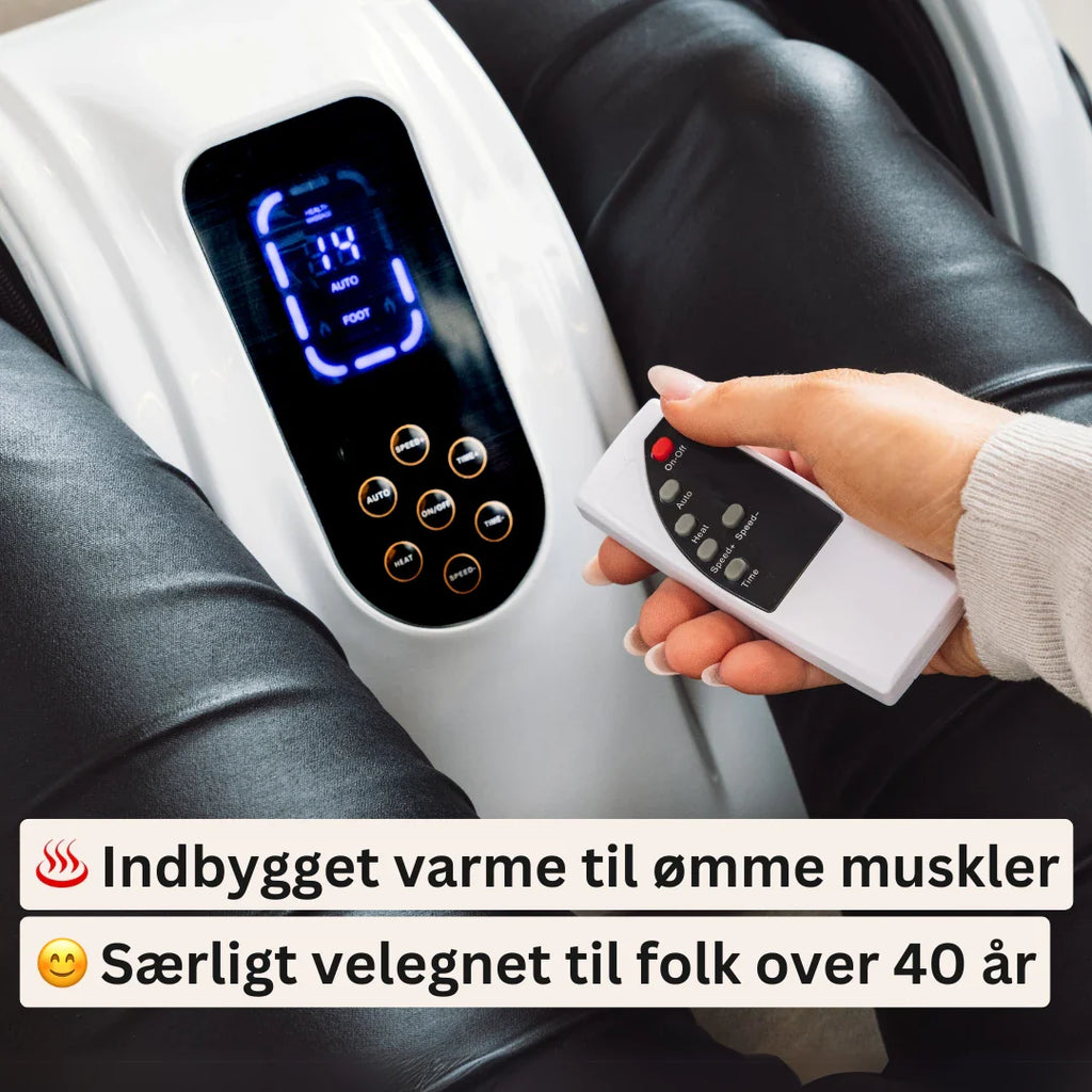 Fod- og lægmassageapparat med fjernbetjening (CONTENT)