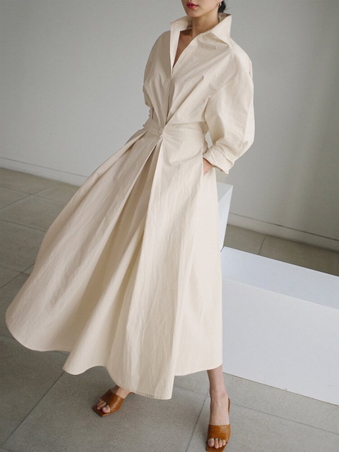 Freja | Klassisk Lang Kjole med Elegance