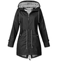 Pernille | Parka med Stribet For og Snøre