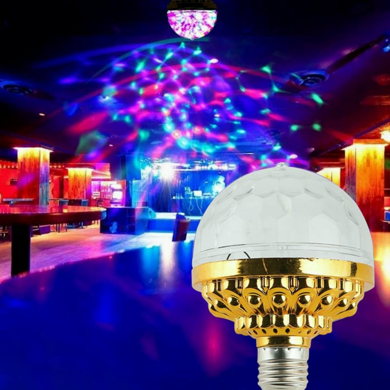 Roterende RGB LED-pære med stroboskopeffekt