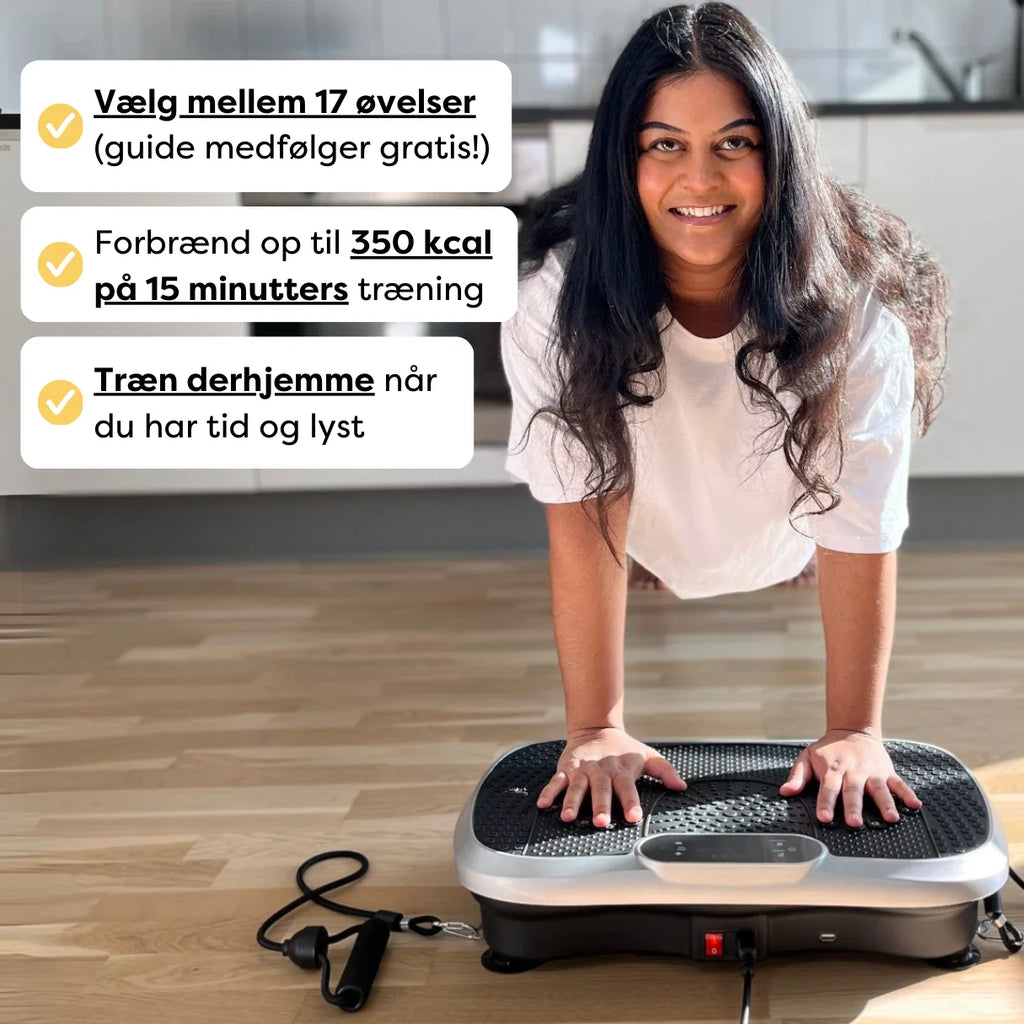 Vibrationstræner + Justerbar hulahopring med vægt (PAKKETILBUD)