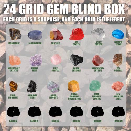 24-dages mineral-julekalenderboks, grøn