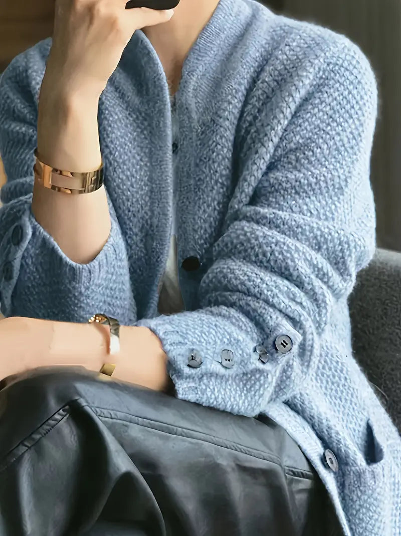 Claire | Elegant Cardigan med kasjmirmix