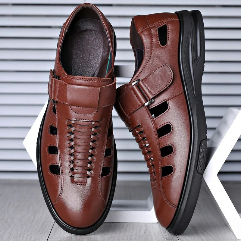 Steffen | Brune Læder Sport Sandaler
